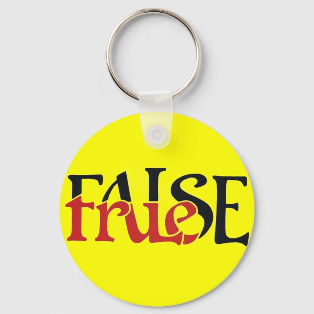 True False Schlüsselanhänger (Vorderseite)
