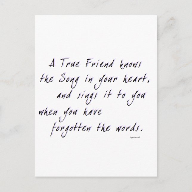 True Friend Postkarte (Vorderseite)