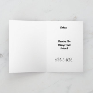 TRUE FRIENDS GREETING CARD KARTE