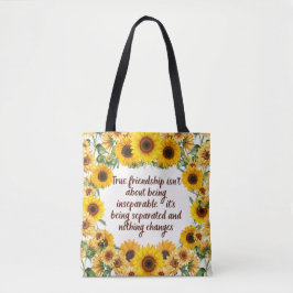 True Friendship Quote Tote Bag – Trendy & Creative Tasche