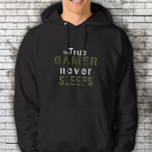 True Gamer schläft niemals Typografy Gamer
