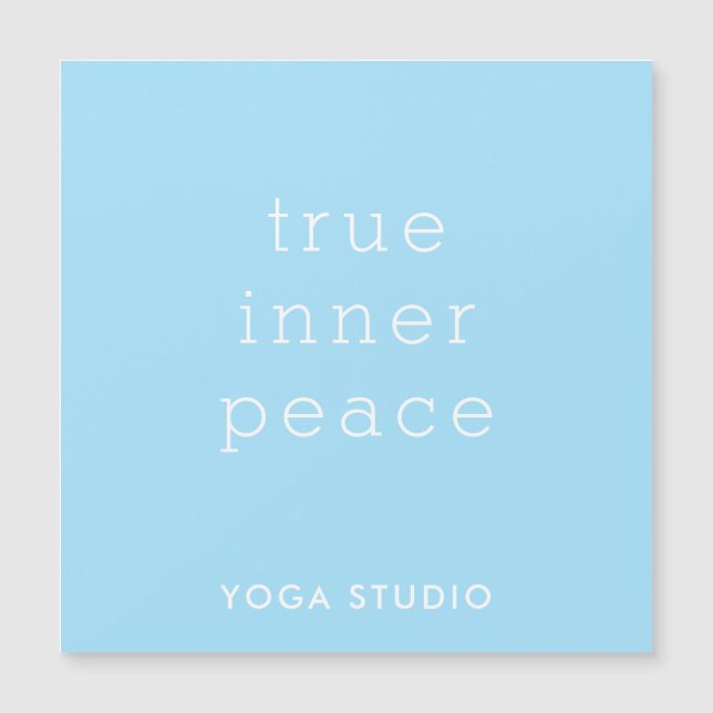 True Inner Peace Yoga Studio Magnetic Card Magnetkarte (Vorderseite)
