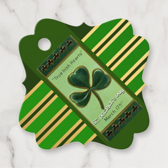 True Irish Heart St Patrick's Day Vielen Dank FT Geschenkanhänger (Vorderseite)