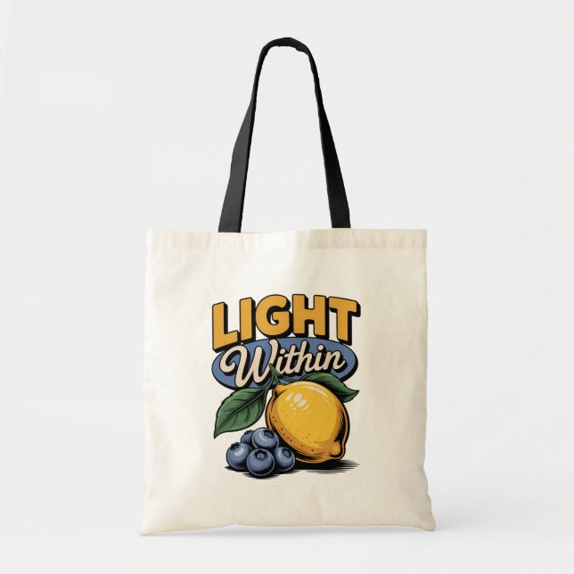 True Light Green Apple Lemon Retro Faith T-Shirt Tragetasche (Vorne)
