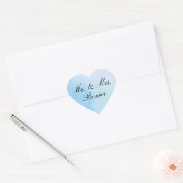 "True Love Blue" Herz-Aufkleber
