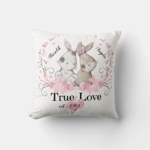True Love Bunnies Kissen