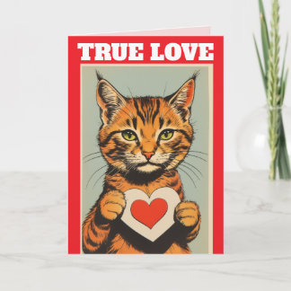  TRUE LOVE CAT VALENTINE'S DAY GREETING CARD KARTE