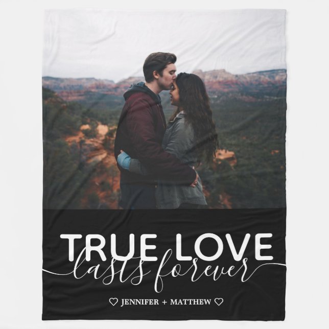 True Love Couple Foto Fleecedecke (Vorderseite)