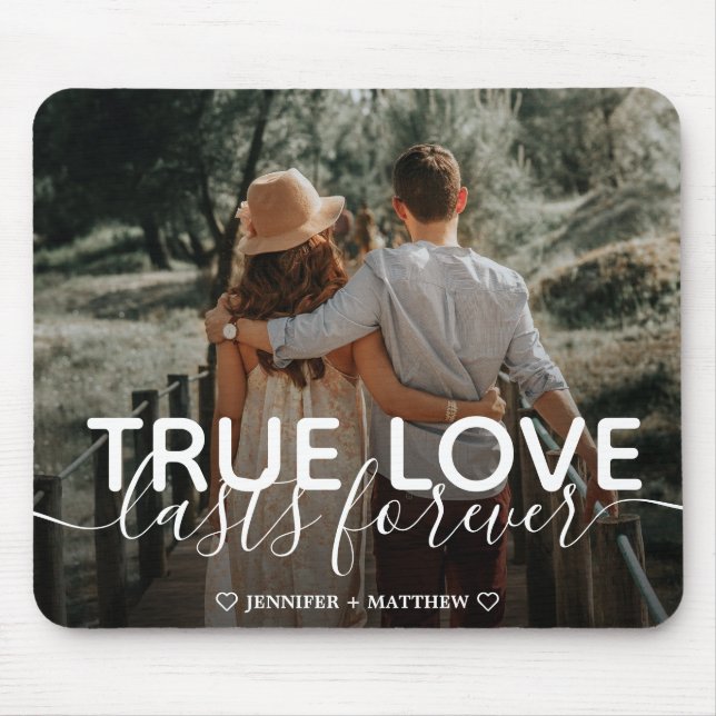 True Love Couple Foto Mousepad (Vorne)