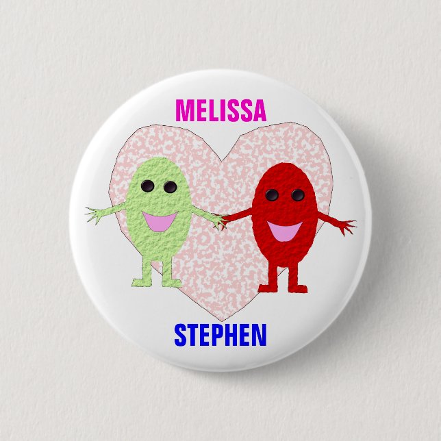 True Love Couples Anpassbare Schaltfläche Button (Vorderseite)