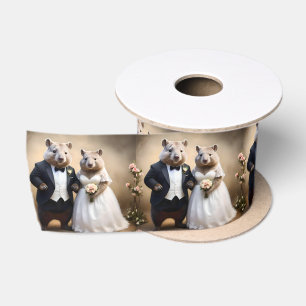 "True Love Down Under: Wombats heiraten Satinband