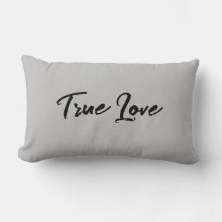 True Love Grey Lumbar Pillow Lendenkissen