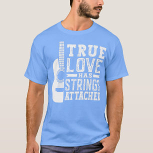 True Love hat Strings angebundene Gitarre Gitarris T-Shirt