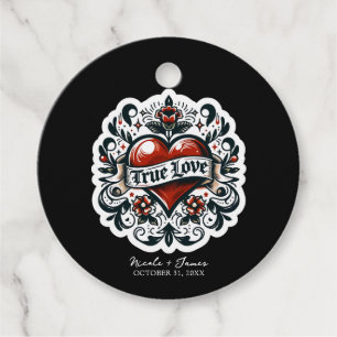 True Love Heart Tattoo Sticker Wedding Geschenkanhänger