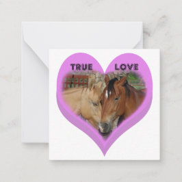 True Love Horses Conversation Hearts Valentine's Mitteilungskarte