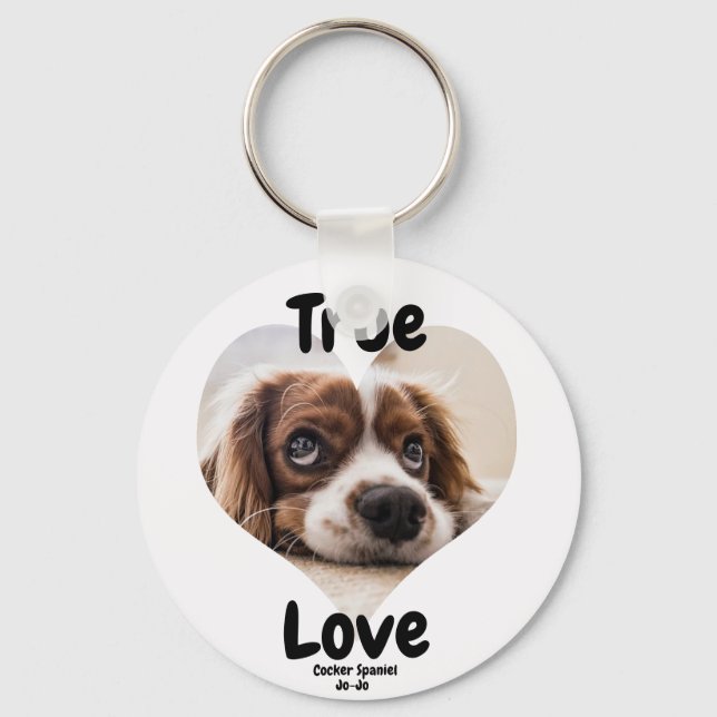 True Love Hund Schlüsselanhänger (Vorderseite)