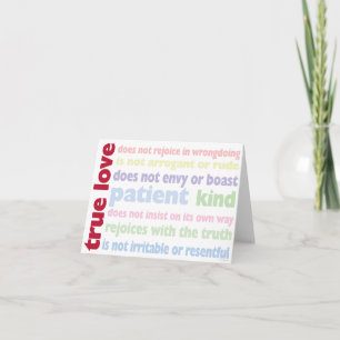 True Love Note Card Feiertagskarte