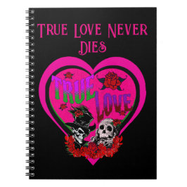 True Love Pink Skull Couple Custom Notizblock