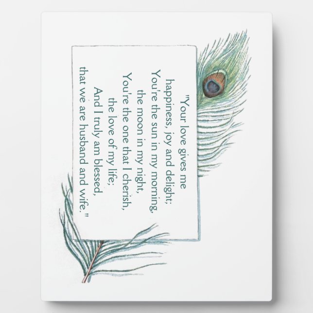 True Love Quote Husband Ehefrau Wedding Plaque Fotoplatte (Vorderseite)