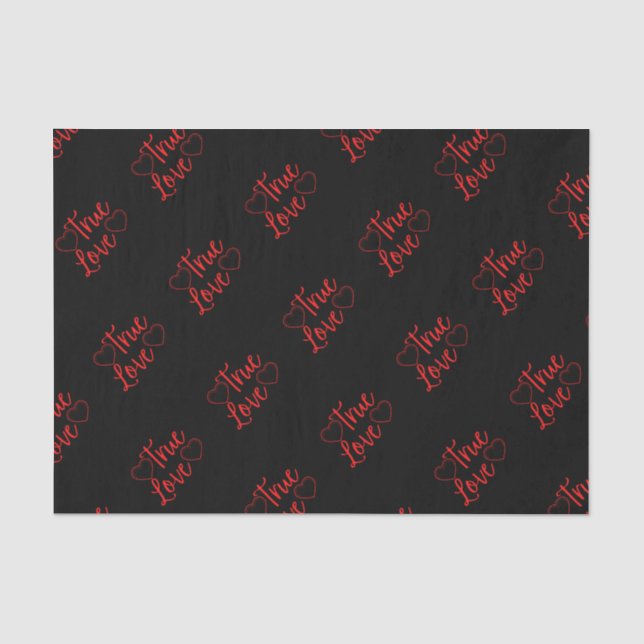 True Love Red Valentine Seidenpapier (Vorderseite)