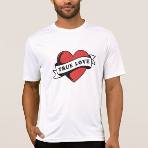 True Love Tattoo Heart Klassisches Romandesign T-Shirt