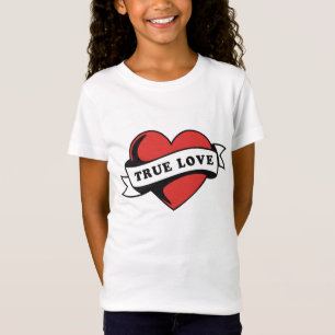 True Love Tattoo Herz Klassisches Romantik-Desig T-Shirt