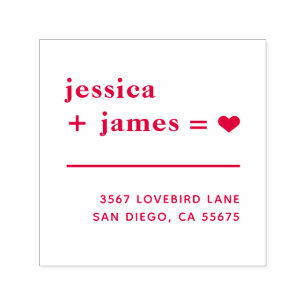 True Love Wedding and Verlobung Briefmarke Red Permastempel