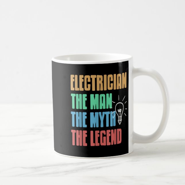 True Master Power Icon Spaß Legend Electrical Kaffeetasse (Rechts)