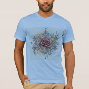 True North Bliss   Rose Compass Tattoo T-Shirt