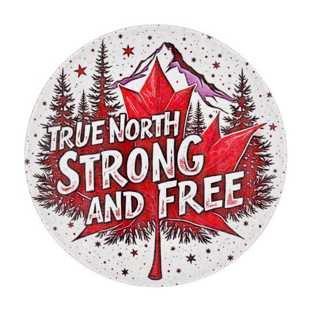 True North Strong Free Schneidebrett (Vorderseite)