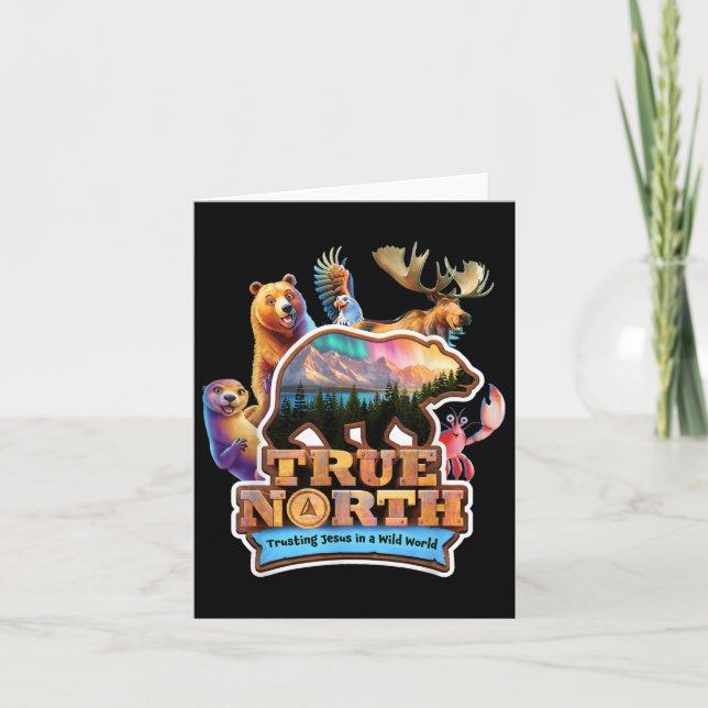 True North Vbs 2025 Trusting Jesus Christlich Camp Karte (Vorderseite)