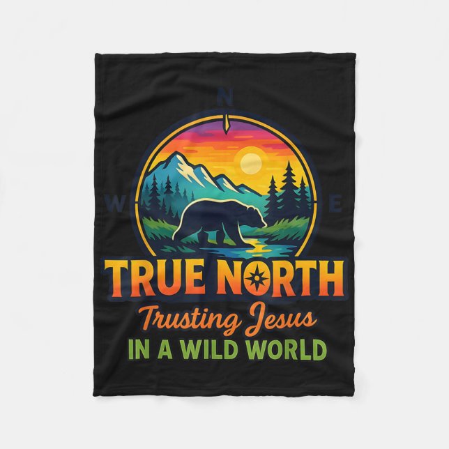 True North Vbs 2025 Trusting Jesus Wilderness Chri Fleecedecke (Vorderseite)