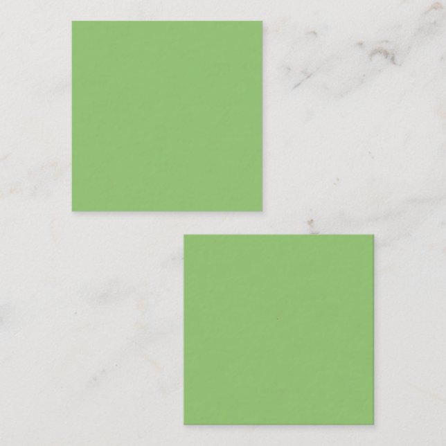 True Pistachio Green Quadratische Visitenkarte (Vorne/Hinten)