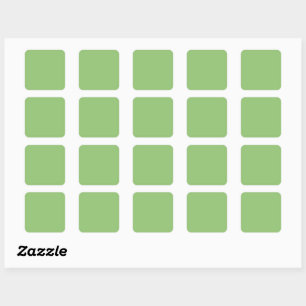 True Pistachio Green Quadratischer Aufkleber