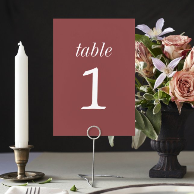 True Simplicité 2 Marsala Mariage Numéro de table (Créateur téléchargé)