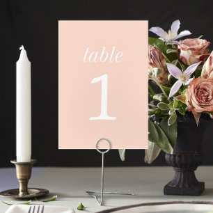 True Simplicity 2 Peach Hochzeitstisch Nummer Tischnummer