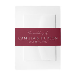 True Simplicity 4 | Burgundy | Wedding Invite Einladungsbanderole