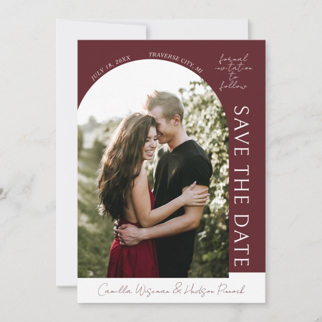 True Simplicity 4 | Deep Burgundy | Save The Date (Vorderseite)