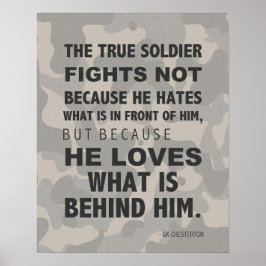 True Soldier Lieben Poster, Militär, GK Chesterton Poster