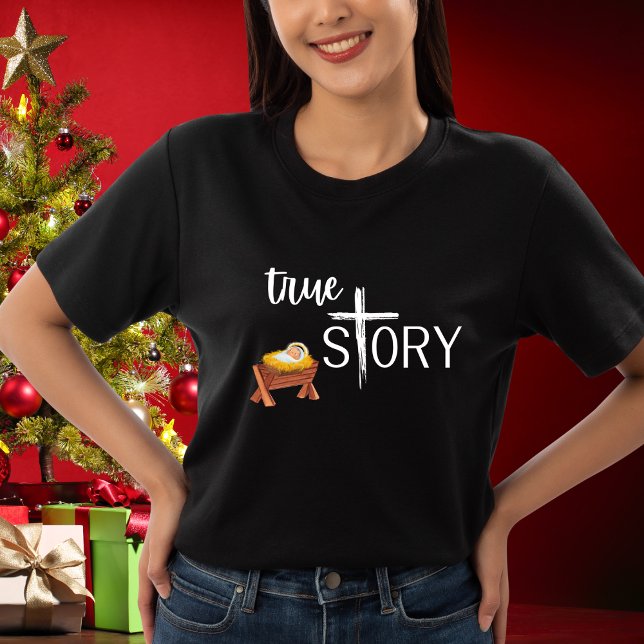 True Story Christlich Weihnachten Jesus Manger Cro T-Shirt (Von Creator hochgeladen)