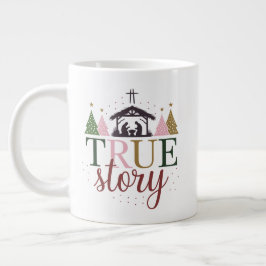 True Story Christmas Bibel Verse Jumbo-Tasse