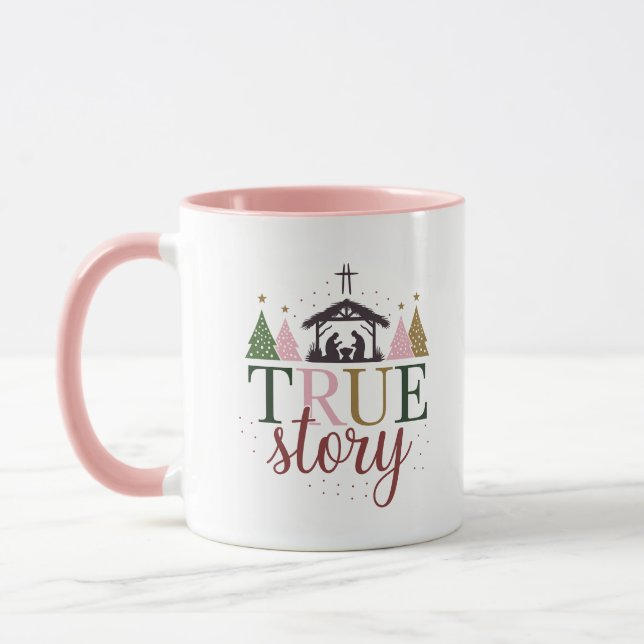 True Story Christmas Bibel Verse Tasse (Links)