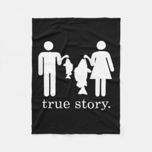 True Story Fishing Husbyny und Ehefrau Fleecedecke