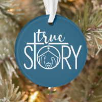 True Story Nativbaby Jesus Dark Blue Weihnachten