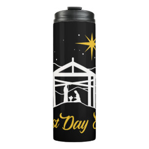 True Story Weihnachten Jesus Krippe Geschenk, Chri Thermosbecher