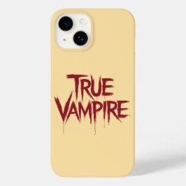 True Vampire Gothic Dripping Blood Text Design Case-Mate iPhone 14 Hülle