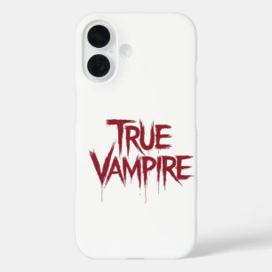 True Vampire Gothic Dripping Blood Text Design iPhone 16 Hülle