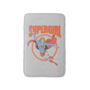 True Vintag Supergirl Flying Graphic Badematte