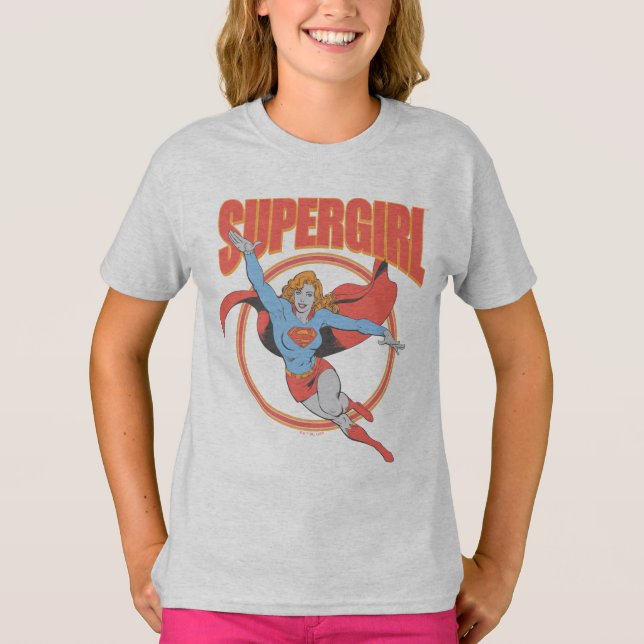 True Vintag Supergirl Flying Graphic T-Shirt (Vorderseite)