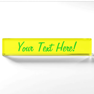 True Yellow Fluo Color Delight Ready to Customizin Namensplakette